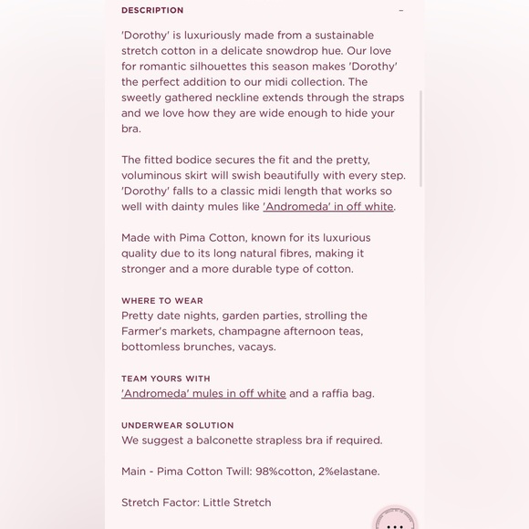 House of CB Dorothy white cotton midi sundress - Picture 3 of 16